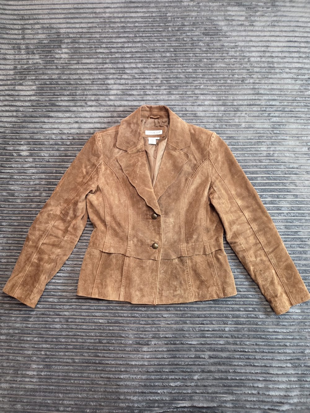 Coldwater Creek Tan Brown Suede Women's Blazer Jacket